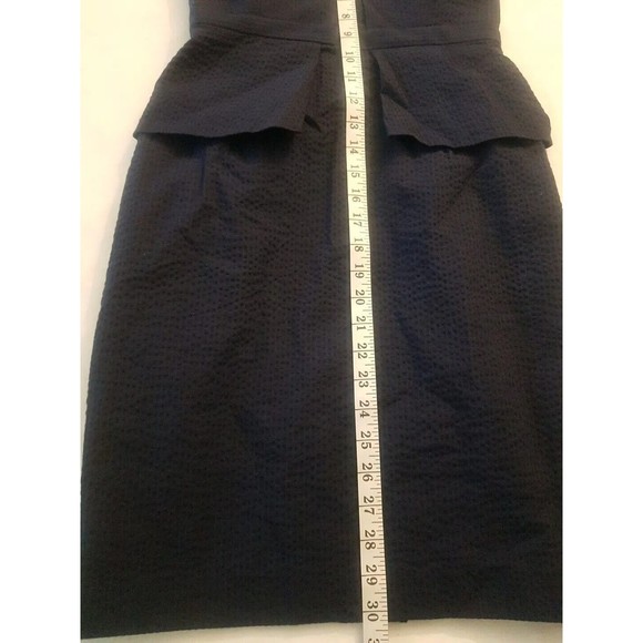 Banana Republic Womens Dress Size 2 Strapless Peplum Pucker Blue Mini Cocktail - Picture 11 of 12